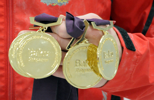 Azərbaycan gimnastları yeni qızıl medallar qazanıblar. Bakı, Azərbaycan, 06 mart 2015