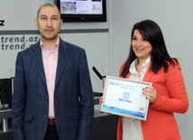 The winner of "Best Bank" poll - "Bank of Baku". Baku, Azerbaijan, March 2015