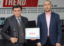 The winner of "Best Supermarket" poll - "Bizim market". Baku, Azerbaijan, March 2015