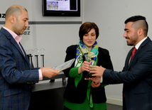 The winner of "Best Taxi Service" poll - "Baku Taxi Company". Baku, Azerbaijan, March 2015