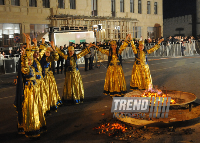 Azerbaijan celebrates Last Tuesday before Novruz. Baku, Azerbaijan, March 17, 2015