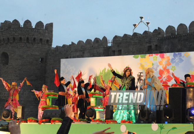 Azerbaijan celebrates Last Tuesday before Novruz. Baku, Azerbaijan, March 17, 2015