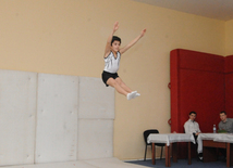 Bakı Gimnastika Məktəbində batutda tullanma üzrə ilk yarışlar. Azərbaycan, 16 mart 2015