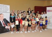 Bakı Gimnastika Məktəbində batutda tullanma üzrə ilk yarışlar. Azərbaycan, 16 mart 2015