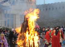 Azerbaijan celebrates Last Tuesday before Novruz. Baku, Azerbaijan, March 17, 2015