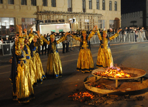 Azerbaijan celebrates Last Tuesday before Novruz. Baku, Azerbaijan, March 17, 2015