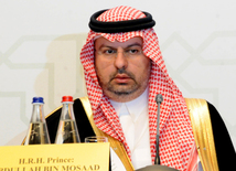 Abdullah Bin Mosaad Bin Abdulaziz Al-Saud İslam Həmrəyliyi Oyunlarına böyük maraq göstərdiyinə görə Azərbaycan hökumətinə təşəkkürünü bildirib. Bakı, Azərbaycan, 07 aprel 2015