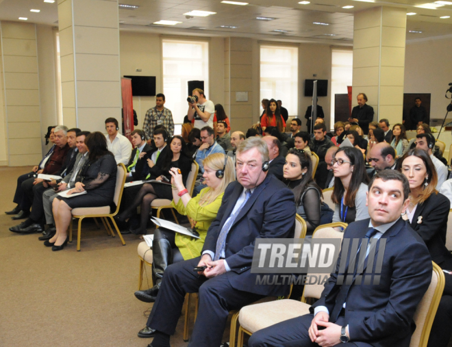 "Bakı 2015" Avropa Oyunlarının məşəl proqramının təqdimatı. Bakı, Azərbaycan, 20 aprel 2015