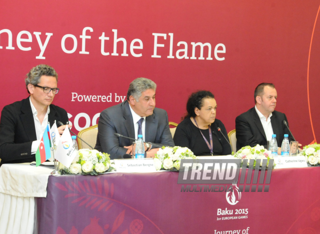 European Games torch relay program presentation kicks off in Baku. Azerbaijan, Apr.20, 2015