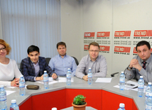 Azerbaijani media leaders meet with their counterparts from Sverdlovsk region. Baku, Azerbaijan, Apr.24, 2015