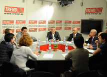 Azerbaijani media leaders meet with their counterparts from Sverdlovsk region. Baku, Azerbaijan, Apr.24, 2015