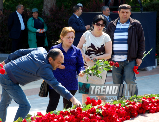 Azerbaijan’s public marks 92nd anniversary of birth of national leader Heydar Aliyev. Baku, Azerbaijan, May 10, 2015

