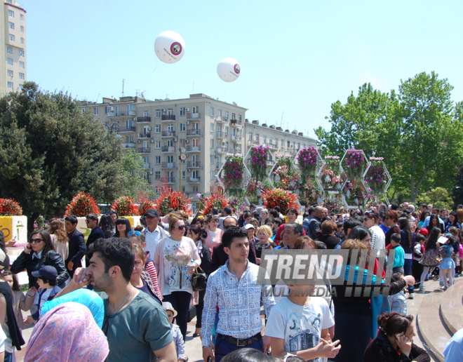 Baku hosts Flower Festival. Azerbaijan, May 10, 2015