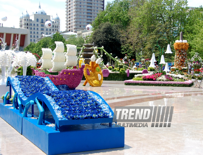 Baku hosts Flower Festival. Azerbaijan, May 10, 2015