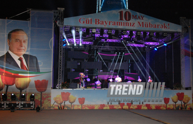 A gala concert and grandios fireworks display held in the National Park. Baku, Azerbaijan, May 10, 2015