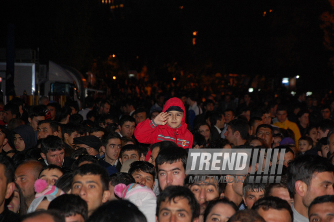 A gala concert and grandios fireworks display held in the National Park. Baku, Azerbaijan, May 10, 2015