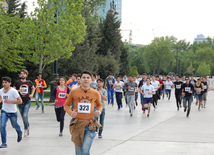 Yürüş səhər saat 09:30-da Dənizkənarı Milli Parkda, Park Bulvarın qarşısından start götürüb. Bakı, Azərbaycan, 11 may 2015