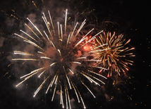 A gala concert and grandios fireworks display held in the National Park. Baku, Azerbaijan, May 10, 2015