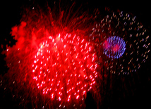 A gala concert and grandios fireworks display held in the National Park. Baku, Azerbaijan, May 10, 2015