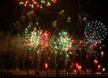 A gala concert and grandios fireworks display held in the National Park. Baku, Azerbaijan, May 10, 2015