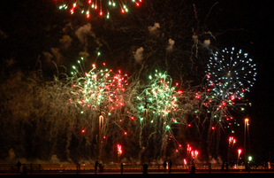 A gala concert and grandios fireworks display held in the National Park. Baku, Azerbaijan, May 10, 2015