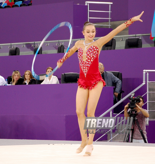 Birinci Avropa Oyunları ərəfəsində gimnastların yoxlama məşqləri keçirilib. Bakı, Azərbaycan, 19 may 2015 