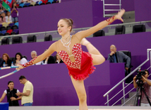 Qadın idman gimnastikası, aerobika və batut gimnastikası üzrə məqşlər keçirilib. Bakı, Azərbaycan, 19 may 2015