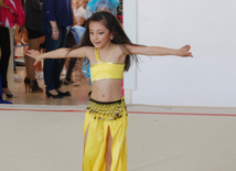 Bakı Gimnastika Məktəbində bədii gimnastika üzrə festival yarışları. Azərbaycan, 19 may 2015