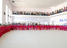 Bakı Gimnastika Məktəbində bədii gimnastika üzrə festival yarışları. Azərbaycan, 19 may 2015