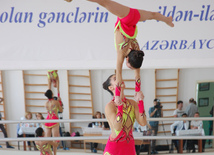 Akrobatika gimnastikası üzrə yarışlar. Bakı, Azərbaycan, 25 may 2015 