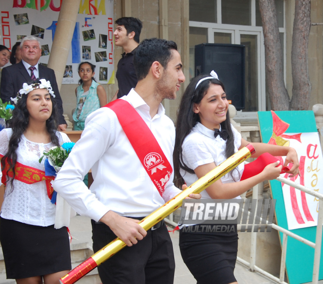 Last bell. Baku, Azerbaijan, May 29, 2015