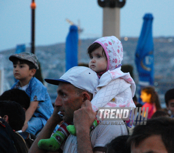 Baku hosts concert and firework celebrations on the occasion of the Day of Republic. Baku, Azerbaijan, May 28, 2015