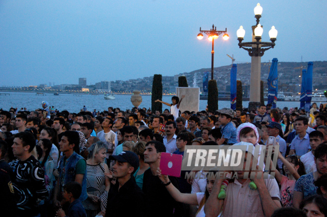 Baku hosts concert and firework celebrations on the occasion of the Day of Republic. Baku, Azerbaijan, May 28, 2015