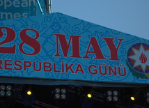 Baku hosts concert and firework celebrations on the occasion of the Day of Republic. Baku, Azerbaijan, May 28, 2015