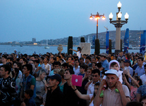 Baku hosts concert and firework celebrations on the occasion of the Day of Republic. Baku, Azerbaijan, May 28, 2015