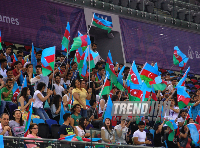 В преддверии Евроигр в Баку прошли последние проверочные тренировки гимнастов. Баку, Азербайджан, 06 июня 2015 г. 