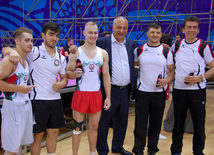 В преддверии Евроигр в Баку прошли последние проверочные тренировки гимнастов. Баку, Азербайджан, 06 июня 2015 г. 