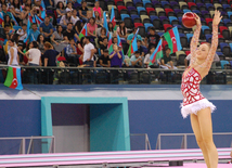 В преддверии Евроигр в Баку прошли последние проверочные тренировки гимнастов. Баку, Азербайджан, 06 июня 2015 г. 