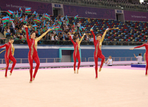 В преддверии Евроигр в Баку прошли последние проверочные тренировки гимнастов. Баку, Азербайджан, 06 июня 2015 г. 