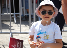 Birinci Avropa Oyunları məşəli İçərişəhər estafetində. Bakı, Azərbaycan, 09 iyun 2015