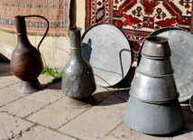 The national-applied art in the streets of Icheri Sheher. Baku, Azerbaijan, June 12, 2015