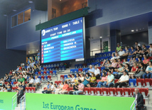 I Avropa Oyunları çərçivəsində qadınlar arasında stolüstü tennis üzrə komanda yarışları. Bakı, Azərbaycan, 13 iyun 2015