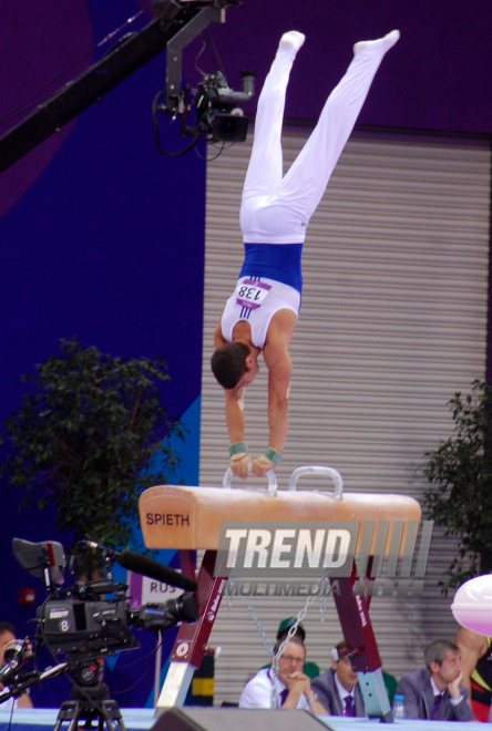 İlk Avropa Oyunları çərçivəsində idman gimnastikası üzrə yarışlar başlayıb. Bakı, Azərbaycan, 14 iyun 2015