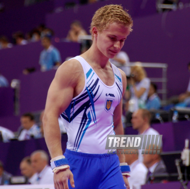 Azərbaycan gimnastları medallar uğrunda mübarizəni davam etdirirlər. Bakı, Azərbaycan, 14 iyun 2015