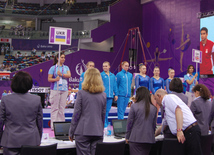 İlk Avropa Oyunları çərçivəsində idman gimnastikası üzrə yarışlar başlayıb. Bakı, Azərbaycan, 14 iyun 2015