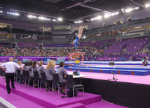 İlk Avropa Oyunları çərçivəsində idman gimnastikası üzrə yarışlar başlayıb. Bakı, Azərbaycan, 14 iyun 2015