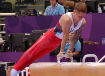 Azərbaycan gimnastları medallar uğrunda mübarizəni davam etdirirlər. Bakı, Azərbaycan, 14 iyun 2015