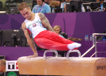 Azərbaycan gimnastları medallar uğrunda mübarizəni davam etdirirlər. Bakı, Azərbaycan, 14 iyun 2015