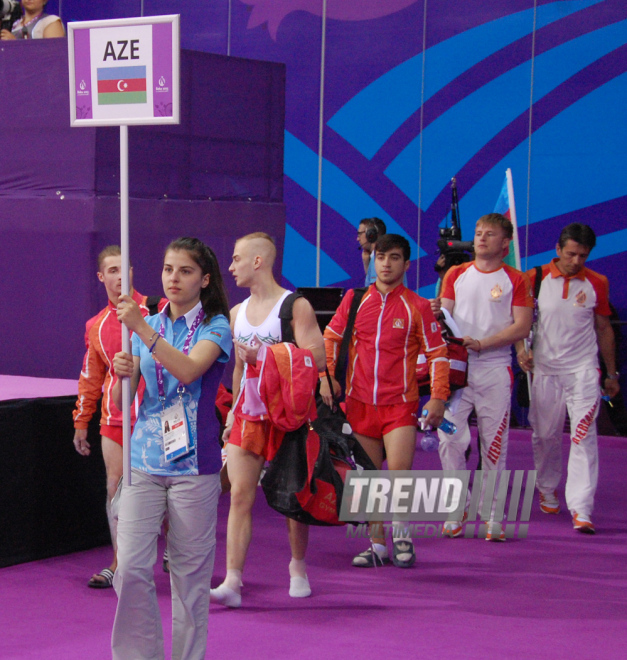 Azərbaycan gimnastları Avropa Oyunlarında yarışların ikinci günündə çıxış ediblər. Bakı, Azərbaycan, 15 iyun 2015