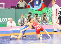 Avropa Oyunlarında qadınlar arasında güləş yarışlarında Azərbaycan 7-ci qızıl medalını qazandı. Bakı, Azərbaycan, 15 iyun 2015